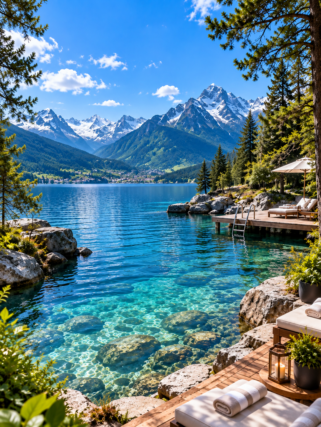 Crystal lake swimming area